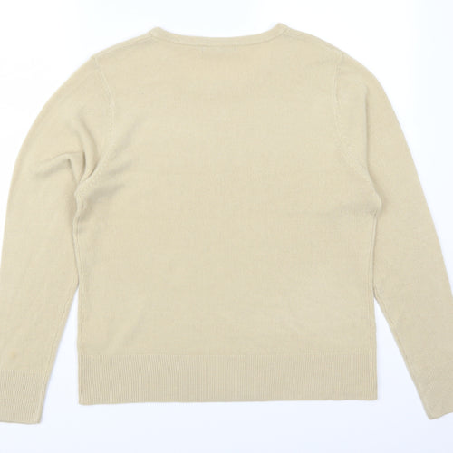 Debbie Morgan Womens Beige   Pullover Jumper Size M