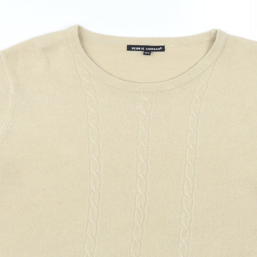 Debbie Morgan Womens Beige   Pullover Jumper Size M