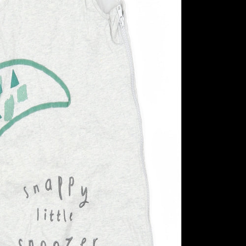 TU Boys Grey Solid  Cami One Piece Size 12-18 Months  - Snappy Little Snoozer Crocodile Sleeping Bag