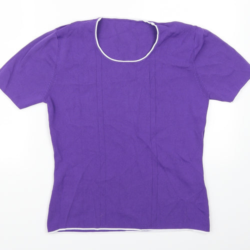 Just Elegance Womens Purple   Basic T-Shirt Size M
