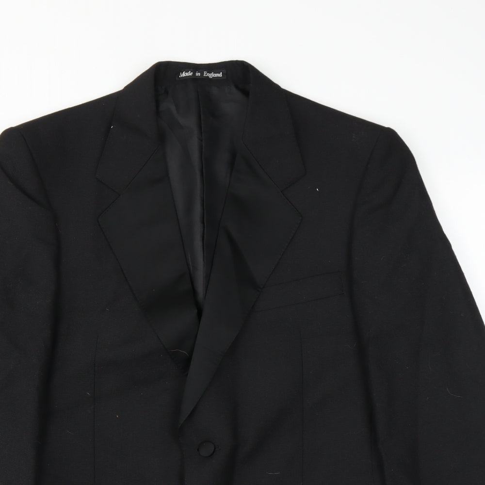 Trevira Mens Black   Jacket Suit Jacket Size 38