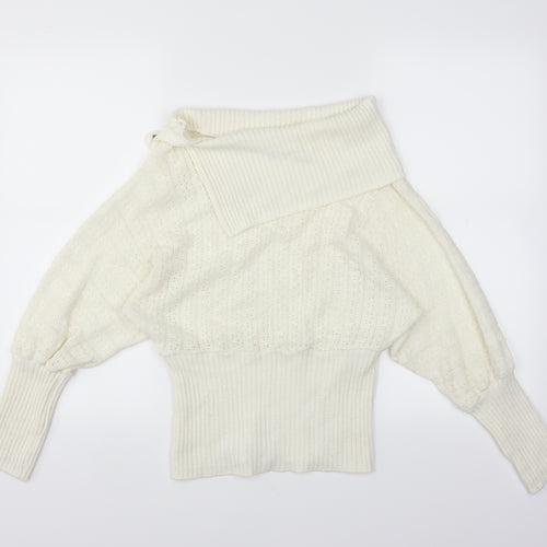 White Womens Ivory   Pullover Jumper Size 4