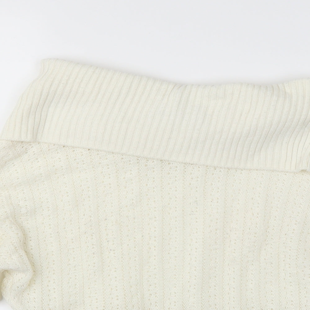 White Womens Ivory   Pullover Jumper Size 4