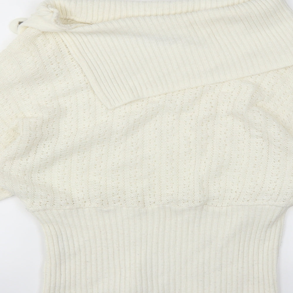 White Womens Ivory   Pullover Jumper Size 4