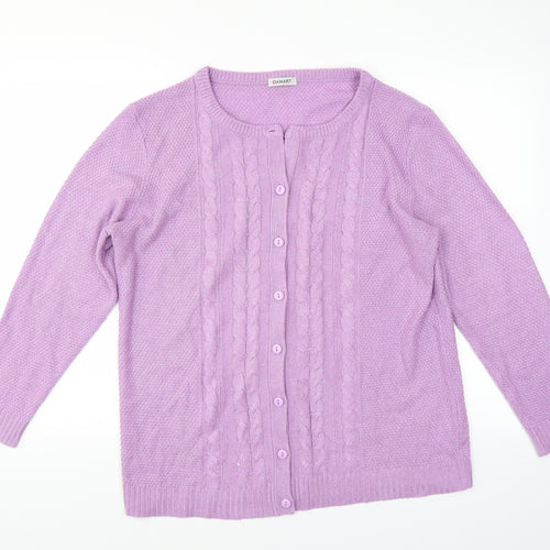 Damart Womens Purple   Cardigan Jumper Size L