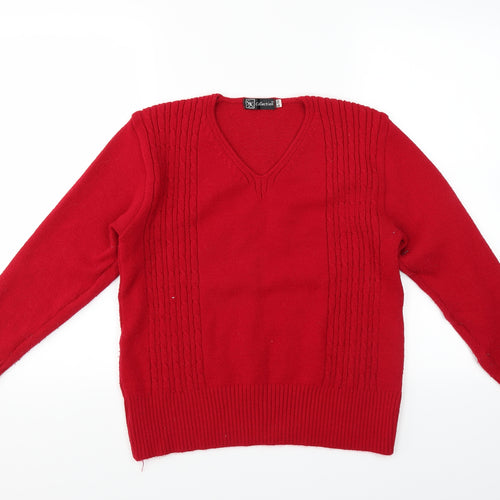 SK Collection Womens Red   Pullover Jumper Size S