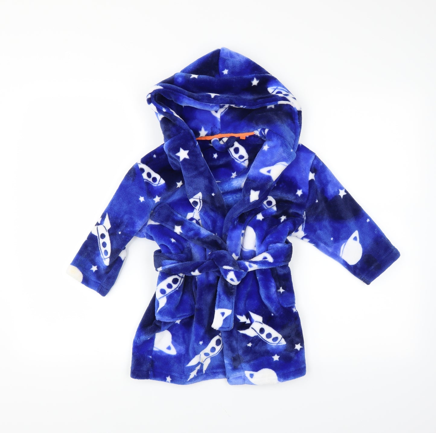 NEXT Boys Blue Solid   Robe Size 2-3 Years  - SPACE