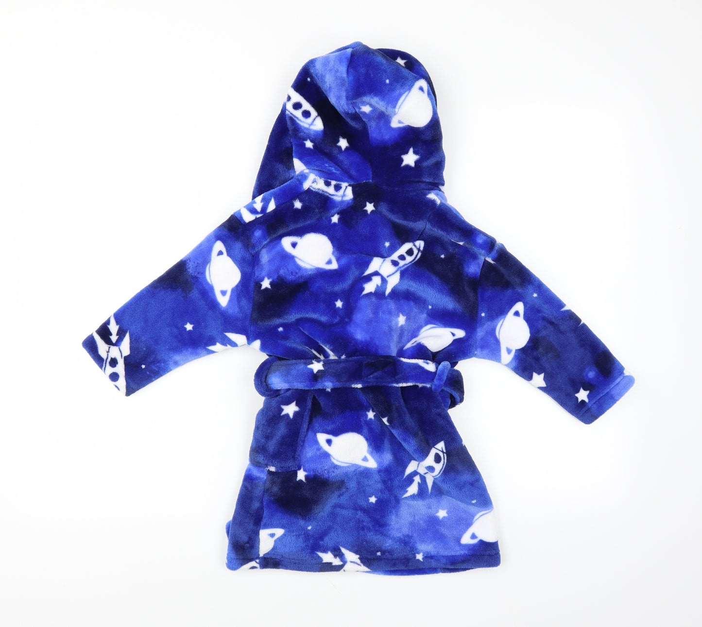 NEXT Boys Blue Solid   Robe Size 2-3 Years  - SPACE