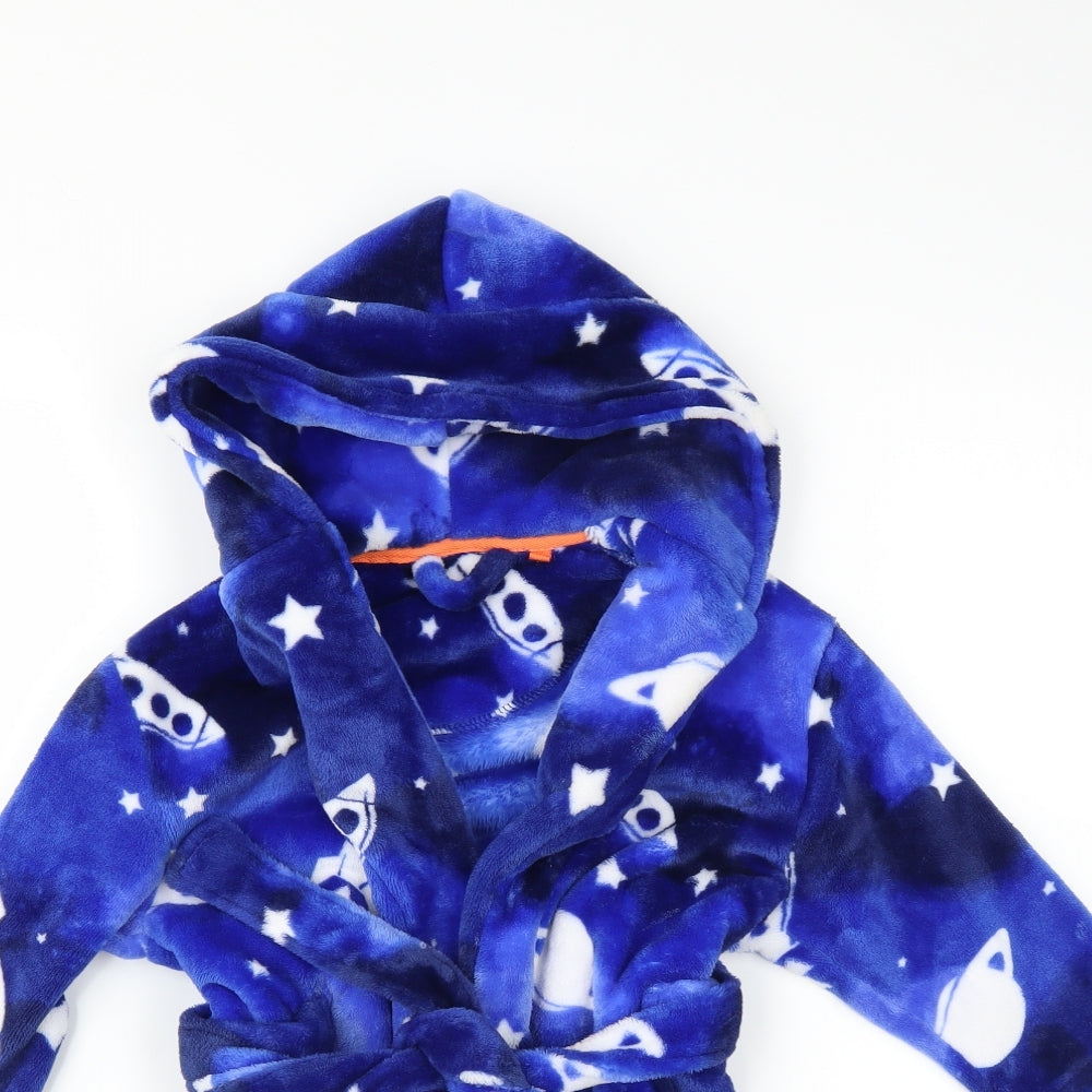 NEXT Boys Blue Solid   Robe Size 2-3 Years  - SPACE