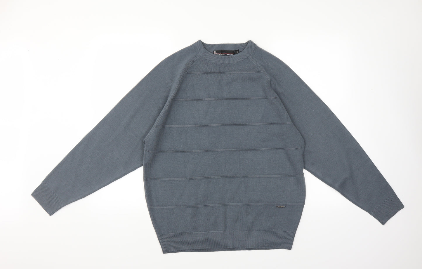 Daniel Reed Mens Grey Striped  Pullover Jumper Size S