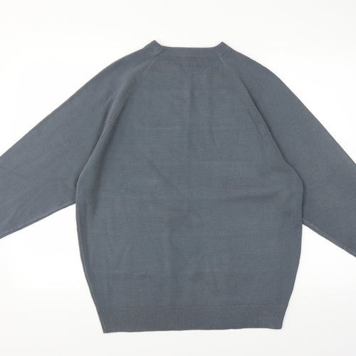 Daniel Reed Mens Grey Striped  Pullover Jumper Size S