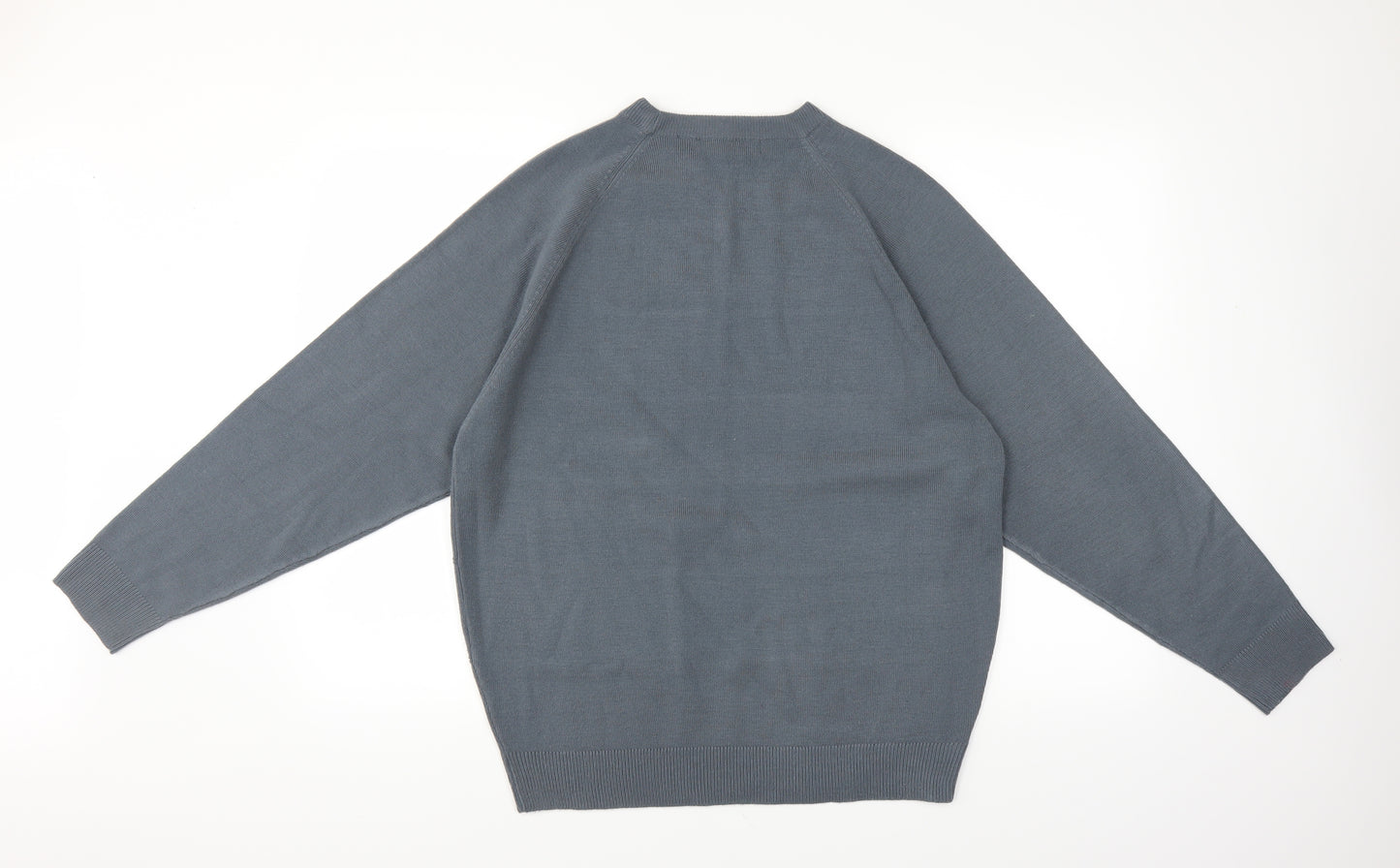 Daniel Reed Mens Grey Striped  Pullover Jumper Size S
