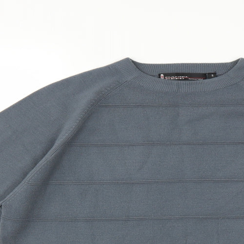 Daniel Reed Mens Grey Striped  Pullover Jumper Size S