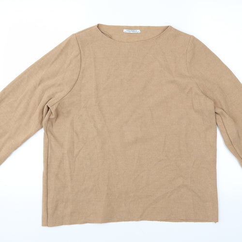 Zara Womens Brown   Pullover Jumper Size S