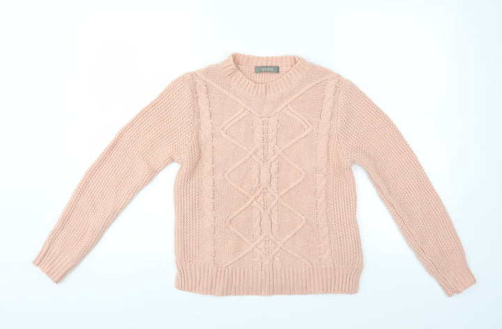 Oasis Womens Pink Pullover Jumper Size S