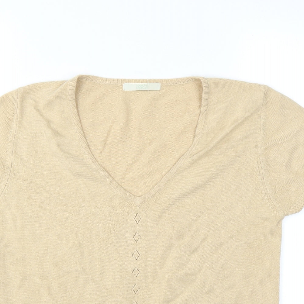 Marks and Spencer Womens Beige   Pullover Jumper Size 12