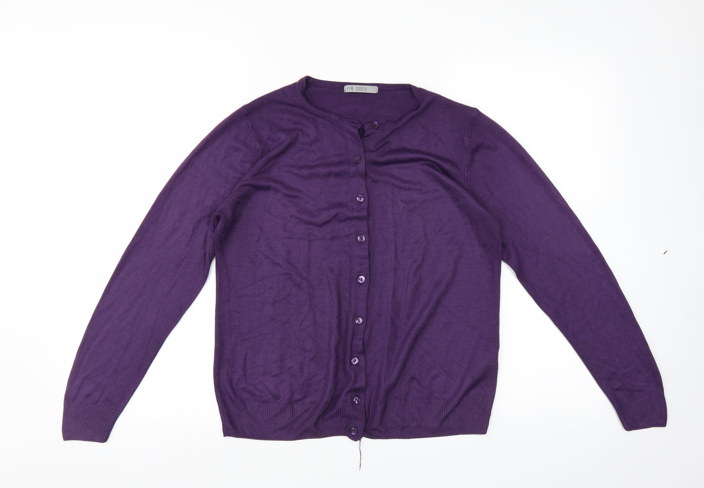 Marks and Spencer Womens Purple   Cardigan Jumper Size 10