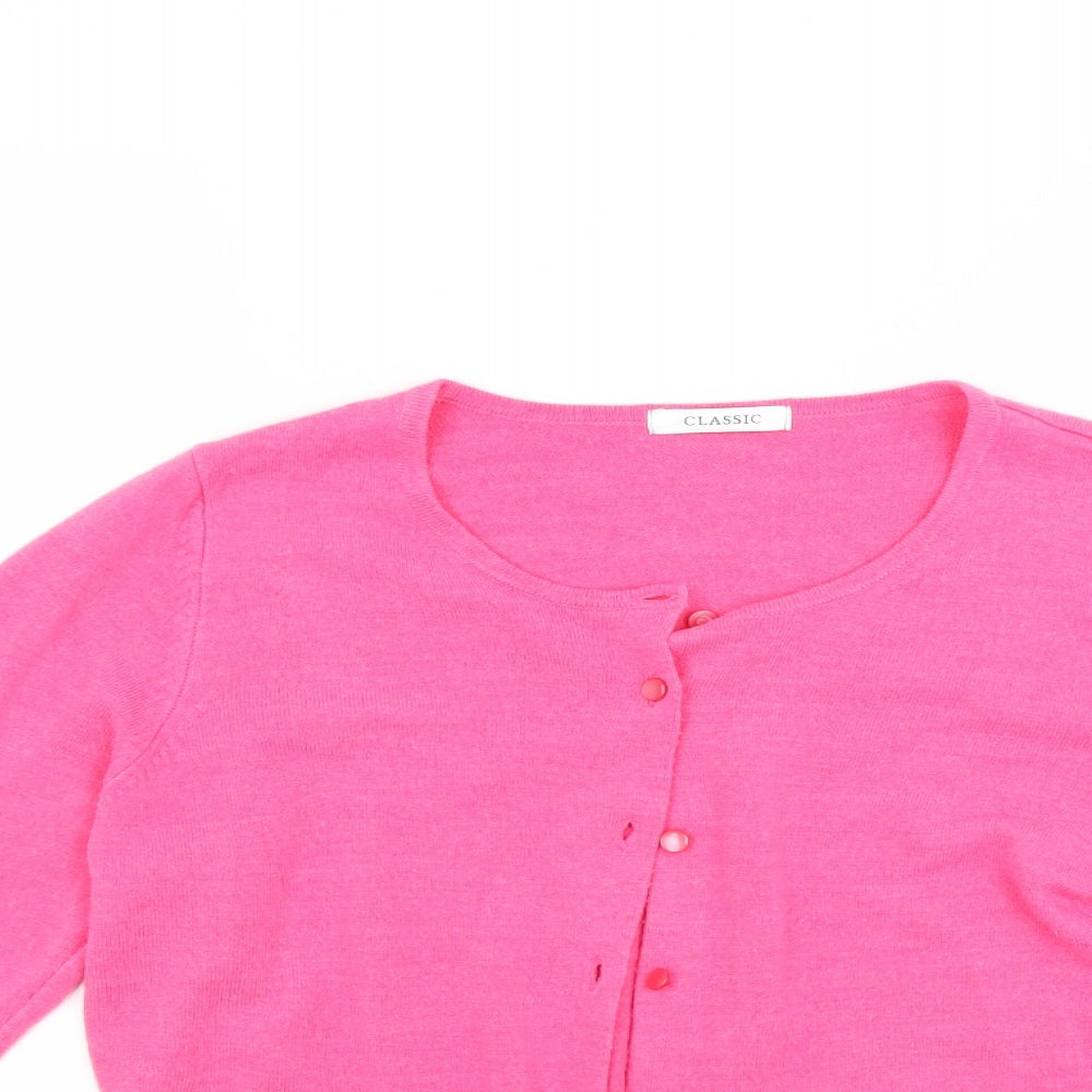 Marks and Spencer Womens Pink   Cardigan Jumper Size 12