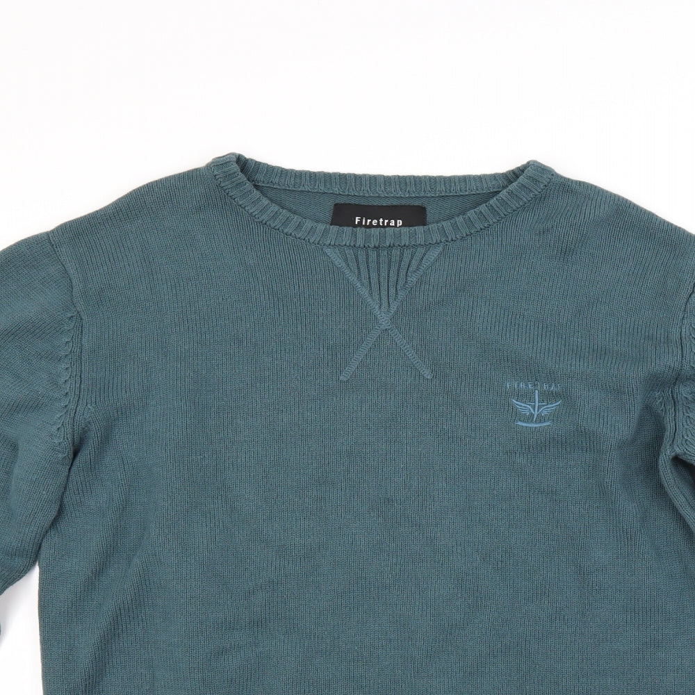 Firetrap Mens Green   Pullover Jumper Size L