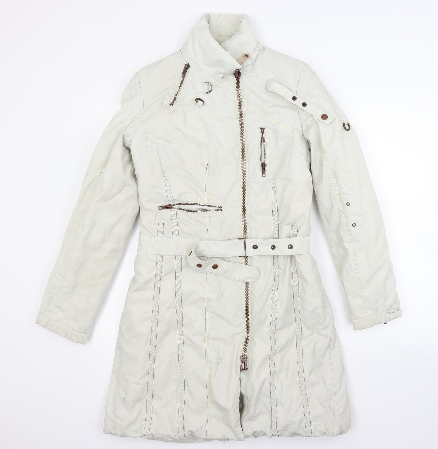 Firetrap Womens Ivory   Overcoat Coat Size S