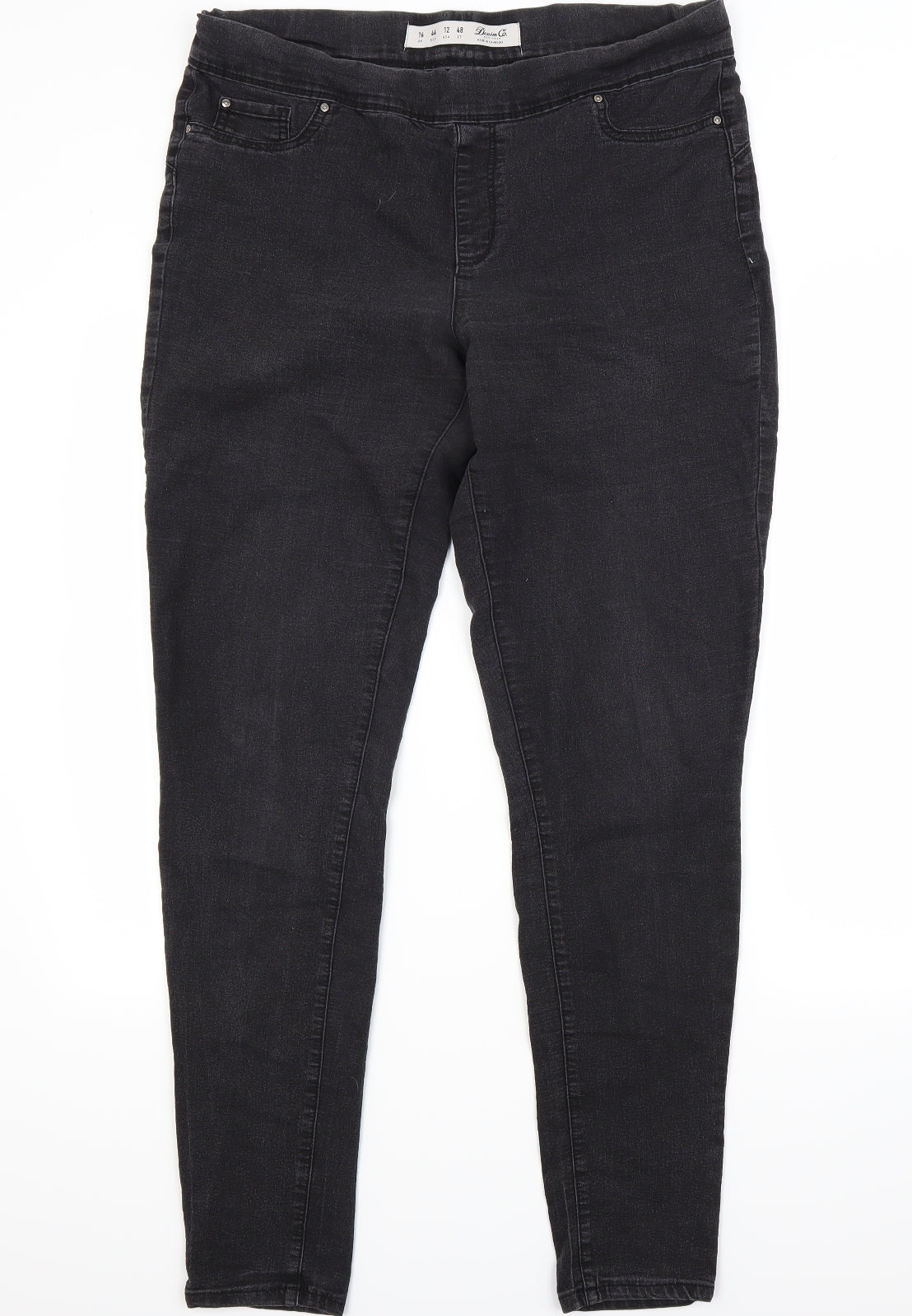 Primark Womens Black  Denim Jegging Jeans Size 16 L29 in