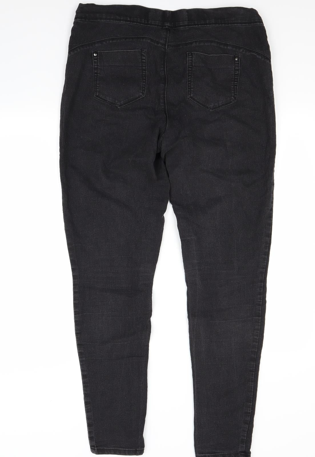 Primark Womens Black  Denim Jegging Jeans Size 16 L29 in