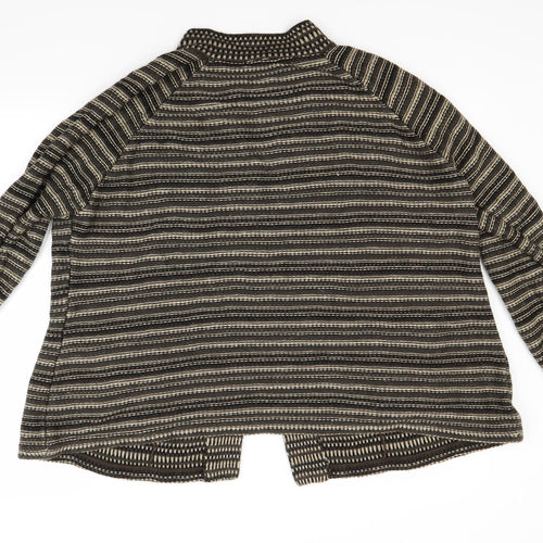 BM Womens Brown Striped  Pullover Jumper Size XL