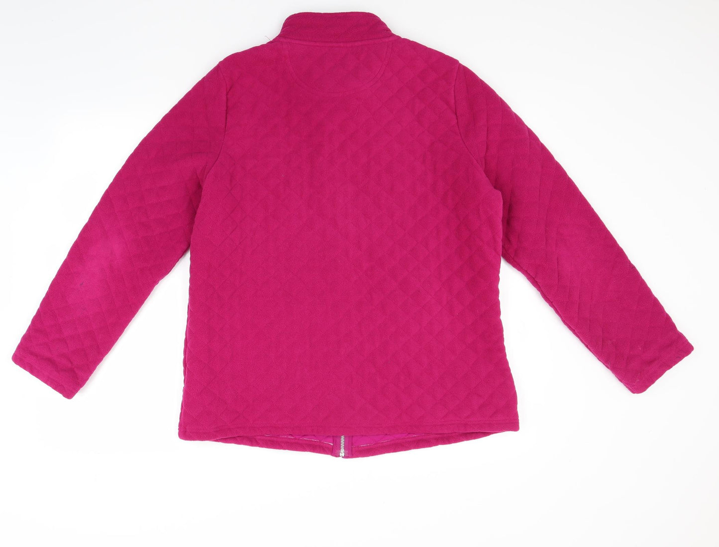 Maine Womens Purple  Fleece Jacket Coat Size 16