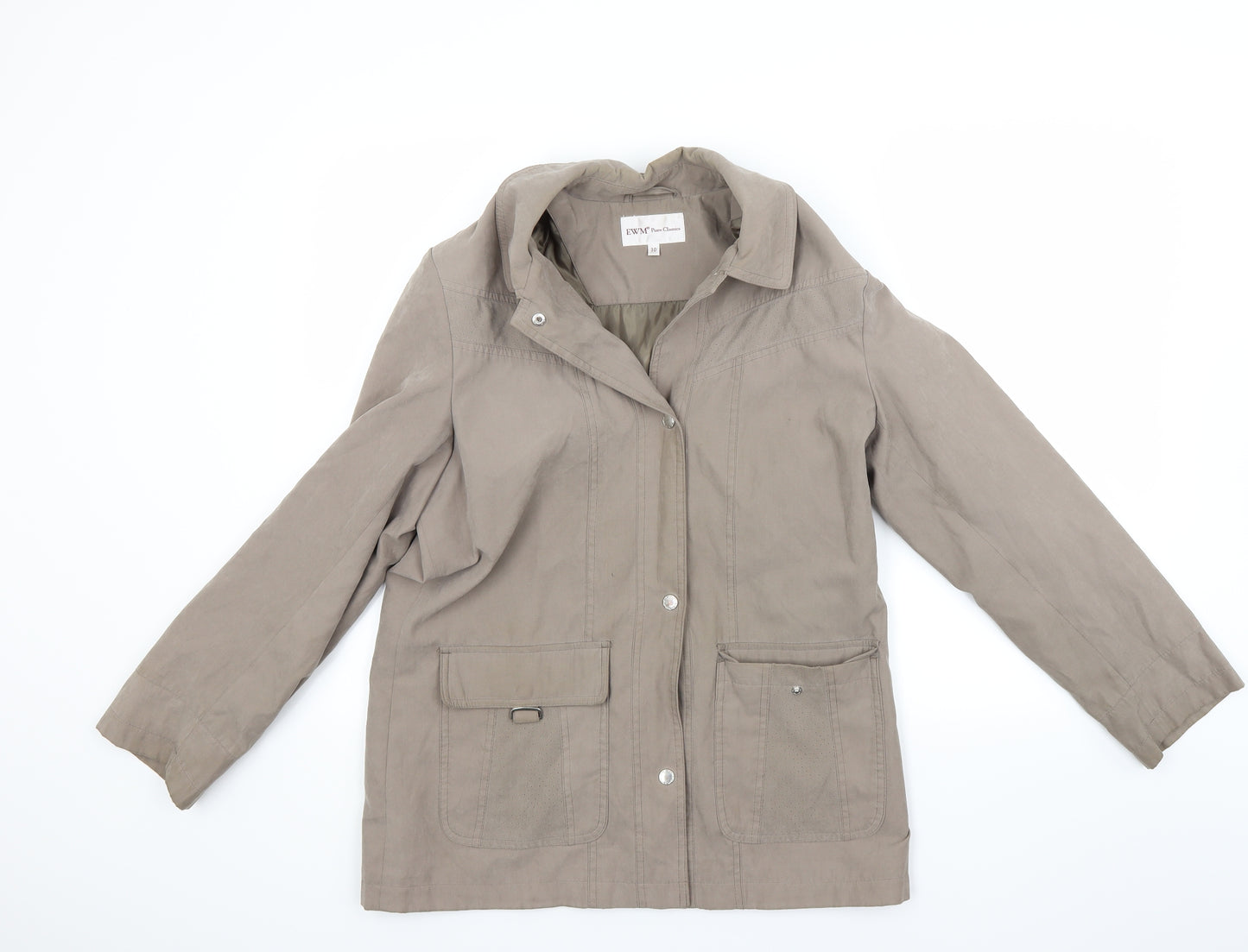 EWM Womens Brown   Overcoat Coat Size 10