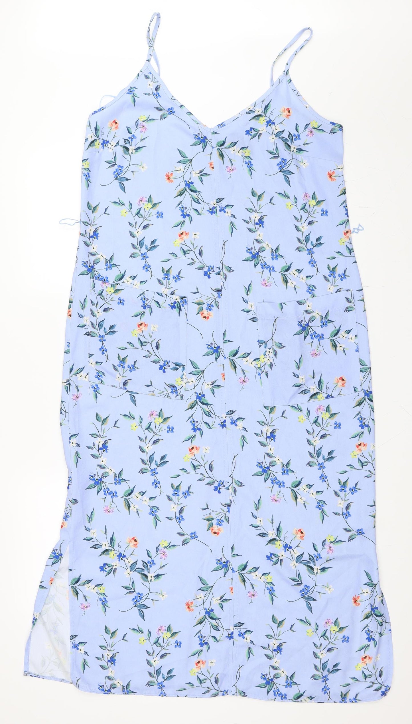 Edition Womens Blue Floral  Slip Dress  Size 10