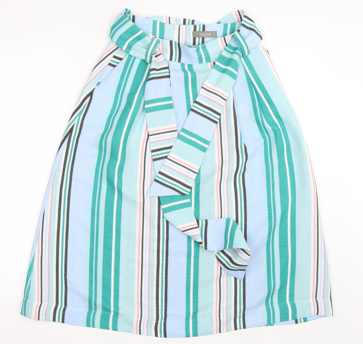 Oasis Womens Blue Striped  A-Line Skirt Size 6