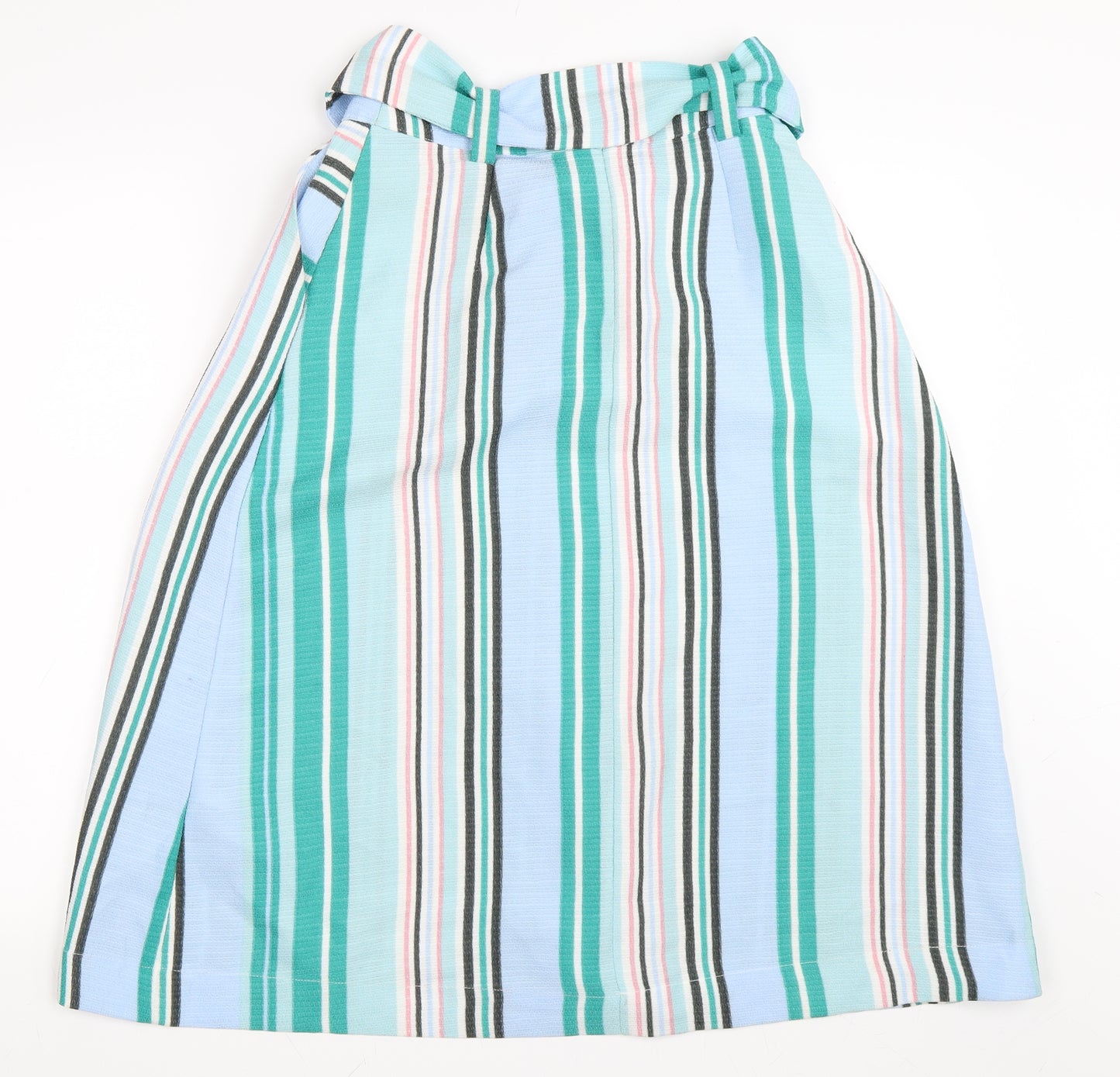 Oasis Womens Blue Striped  A-Line Skirt Size 6