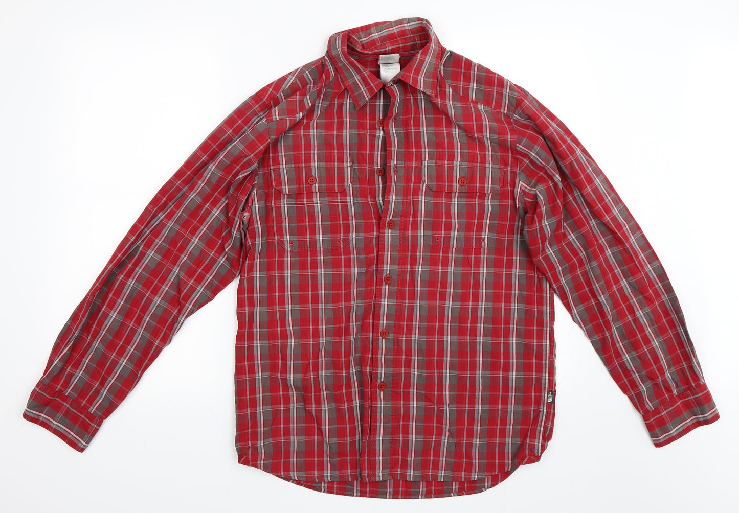 The North Face Mens Red Check   Button-Up Size S