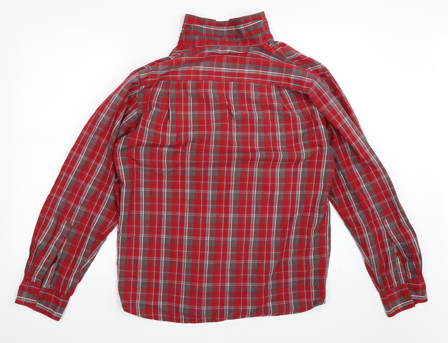 The North Face Mens Red Check   Button-Up Size S