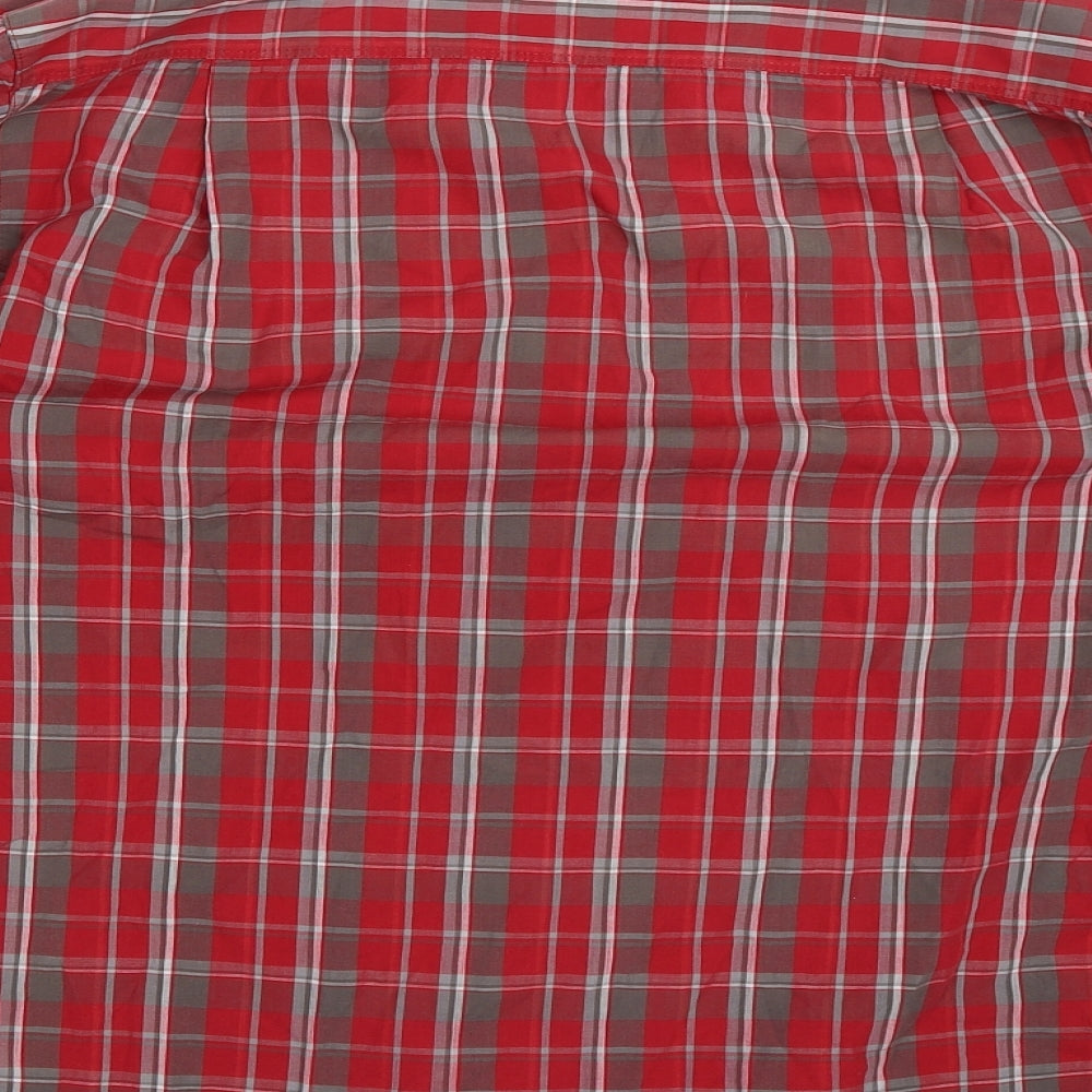 The North Face Mens Red Check   Button-Up Size S