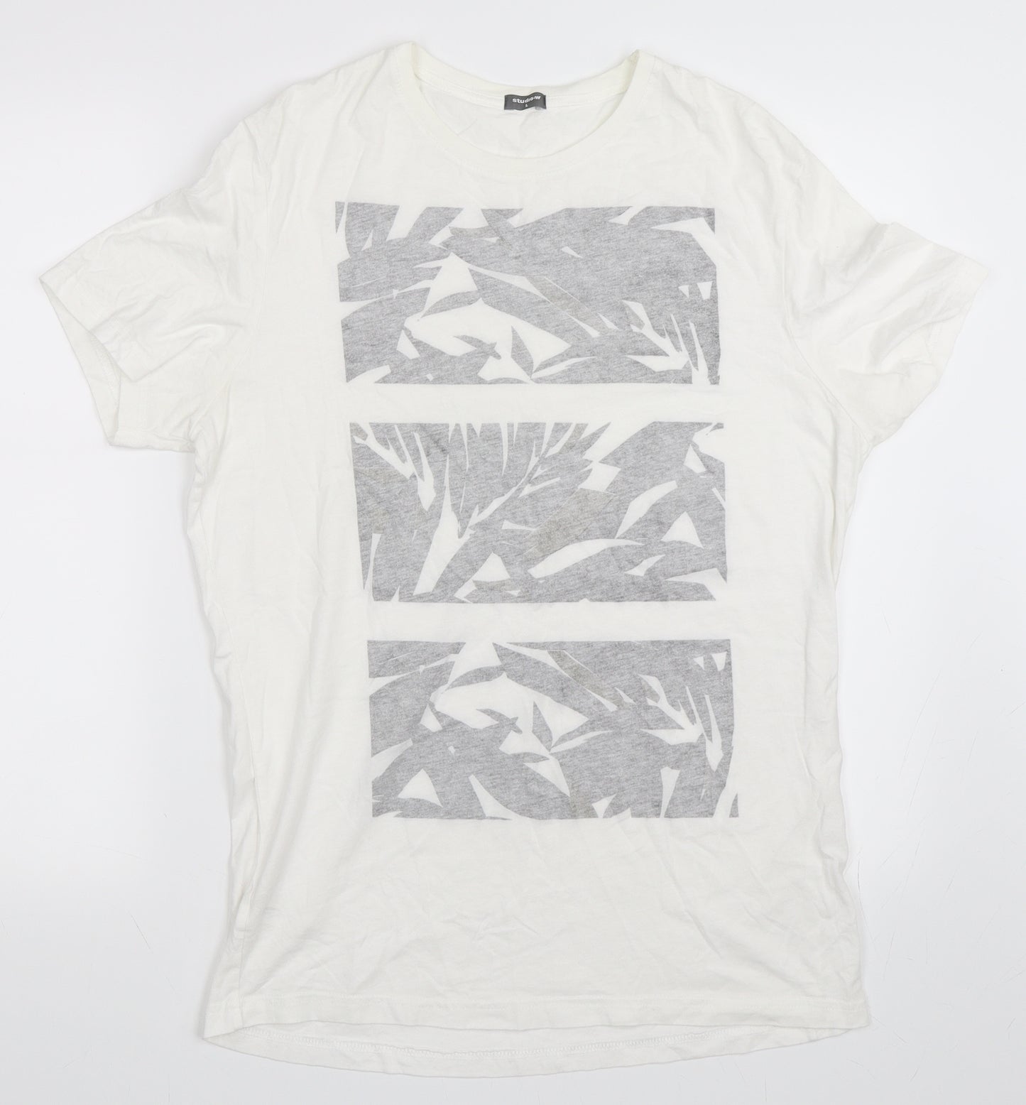 Studio W Womens Ivory   Basic T-Shirt Size L