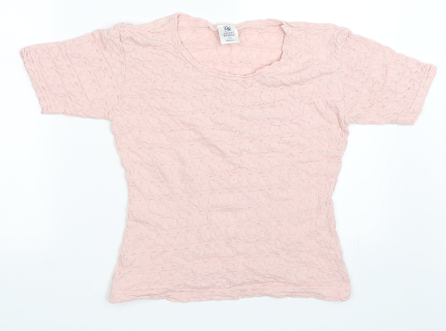 Casual Scene Womens Pink   Basic T-Shirt Size S