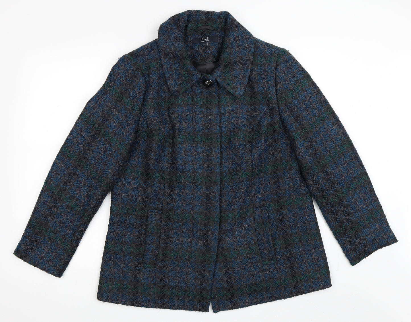 EWM Womens Blue   Overcoat Coat Size 14