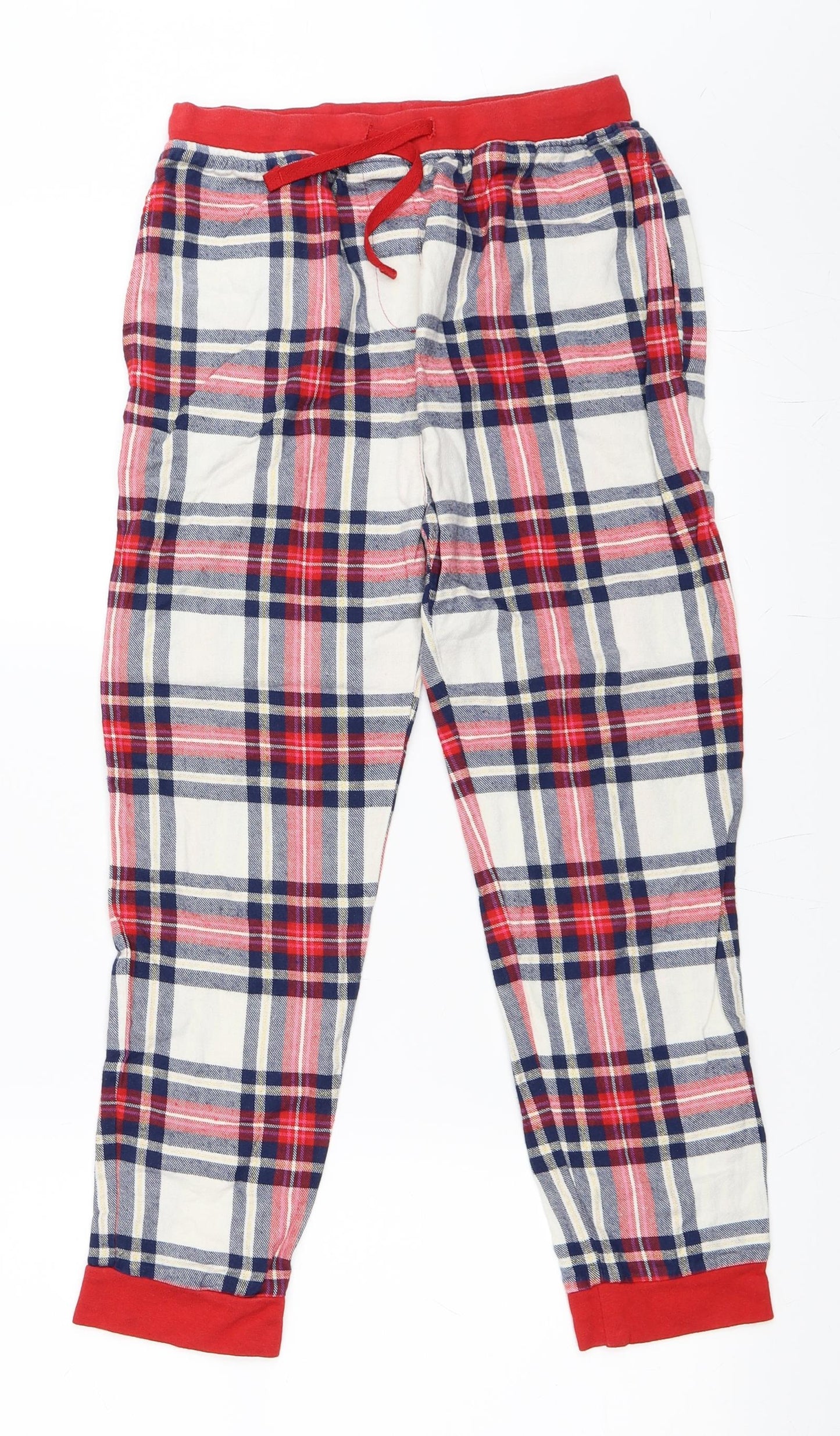 Marks and Spencer Girls Red Check   Pyjama Pants Size 10-11 Years