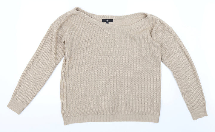 Missguided Womens Beige Pullover Jumper Size M