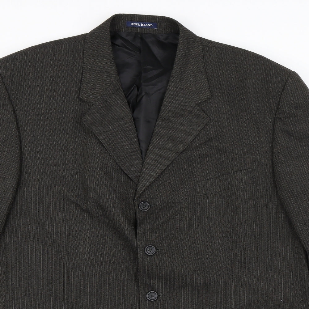 River Island Mens Grey   2 Piece Suit Size 34 L31 in