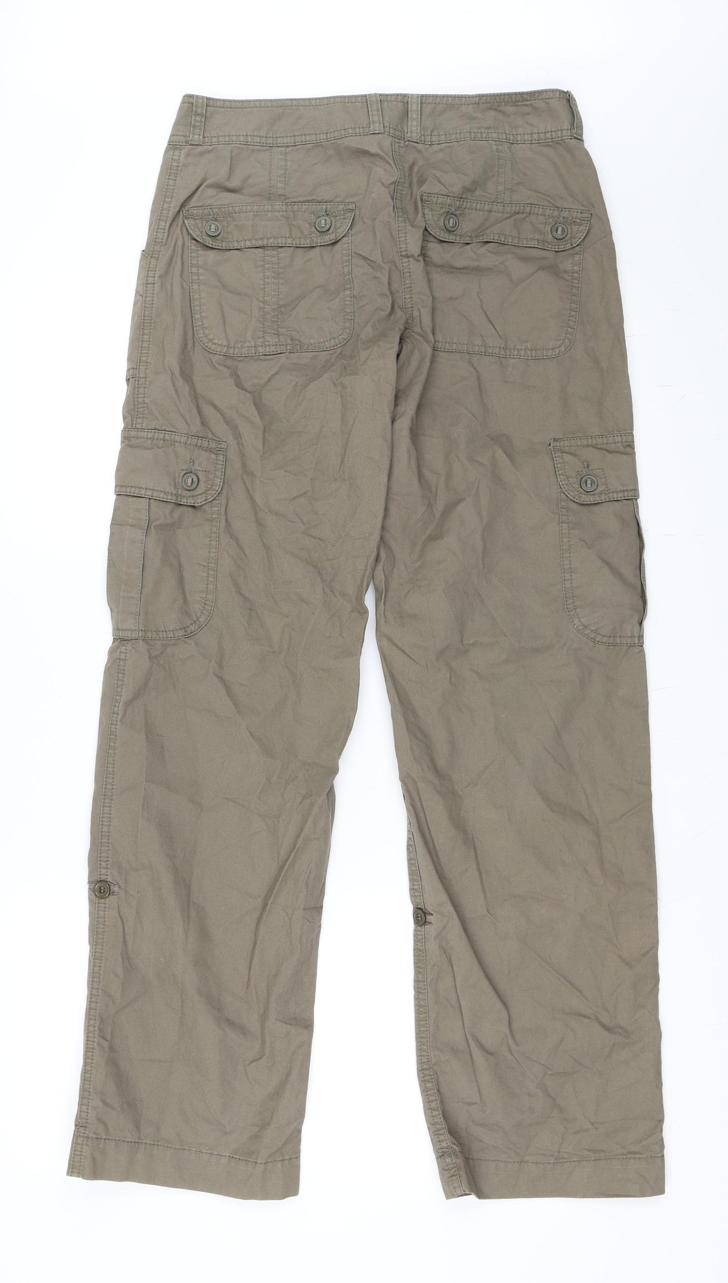 Preworn Womens Green   Cargo Trousers Size 10 L31 in