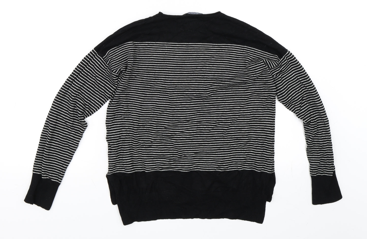 Primark Womens Black Striped  Pullover Jumper Size 12