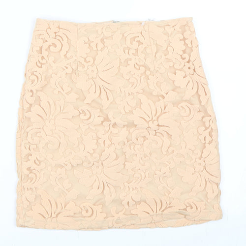 Missguided Womens Orange   Mini Skirt Size 10