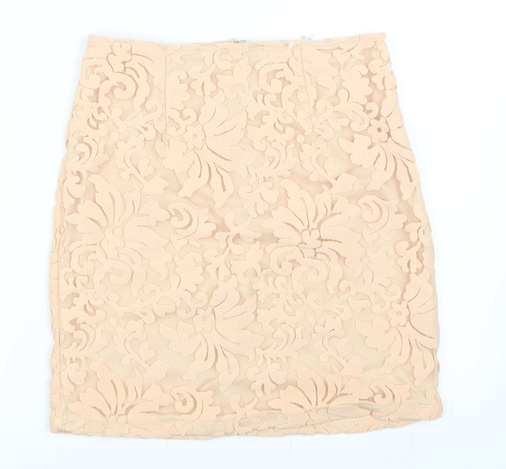 Missguided Womens Orange Mini Skirt Size 10