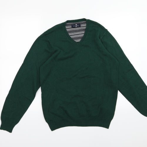 Blue Harbour Mens Green  Knit Pullover Jumper Size S