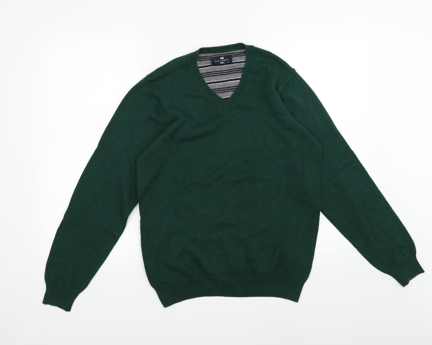 Blue Harbour Mens Green  Knit Pullover Jumper Size S