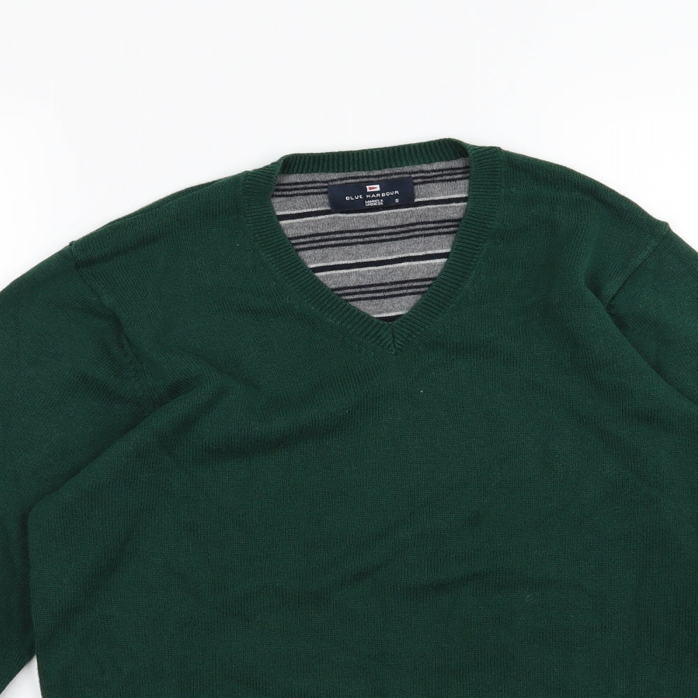 Blue Harbour Mens Green  Knit Pullover Jumper Size S