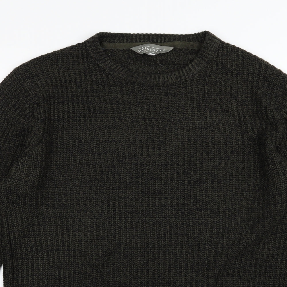 Originals Mens Green  Knit Pullover Jumper Size XL