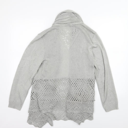 One by One Womens Grey  Knit Cardigan Jumper Size S
